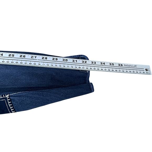 Romfh Equestrian Riding Breeches Pant Women's 32R Navy Blue Stretch Full Seat - Picture 9 of 10